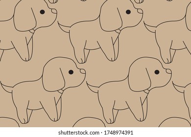 art vector design line cute dog cartoon 