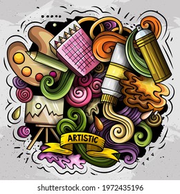 Art Vector Doodles Illustration Artist Elements Stock Vector (Royalty ...