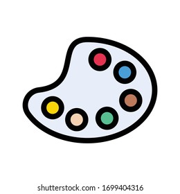 art vector flat color icon 