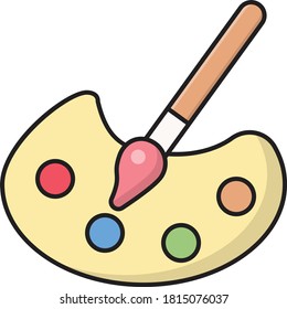 art vector flat color icon 