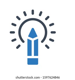 art vector glyph color icon 