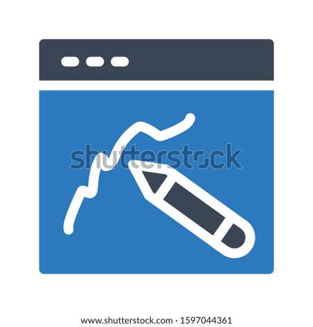 art vector glyph color icon 