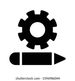 art vector glyph flat icon 