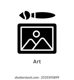 Art Vector Gylph Design icon. Work In Progress Symbol on White background EPS 10 File
