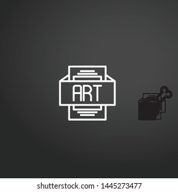 Art vector icon. Art concept stroke symbol design. Thin graphic elements vector illustration, outline pattern for your web site design, logo, UI. EPS 10.