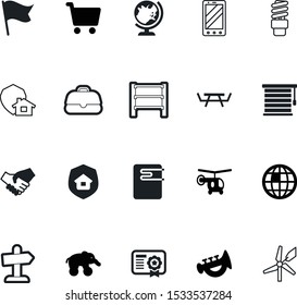 art vector icon set such as: service, people, aircraft, boiler, inspiration, sky, award, plane, contract, smartphone, accessory, brief, installation, renewable, blinds, old, heater, professional