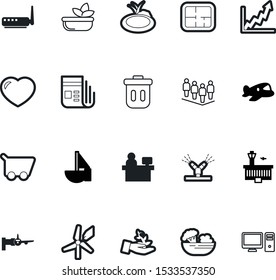 art vector icon set such as: irrigation, mill, sprout, rubbish, vehicle, stones, up, arrow, wireless, herb, biplane, blank, automatic, can, drip, lake, sky, graph, infographic, architecture, store