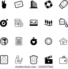 art vector icon set such as: strategy, map, bin, fitness, music, working, america, health, garbage, clap, professional, dustbin, earth, table, shooting, print, diagram, goal, construction, plug