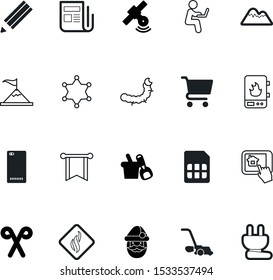art vector icon set such as: space, beard, banner, smoke, news, star, wildlife, badge, toy, celebration, control, article, multimedia, pennon, target, newspaper, industry, human, transmission, cart