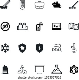 art vector icon set such as: notebook, speed, prohibition, career, rise, manager, snow, construction, celsius, accuracy, badge, screen, electricity, powder, payment, snowflake, computer, storm, 40