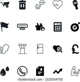 art vector icon set such as: cooler, bin, kids, gas, smokestack, reservation, diagnosis, childhood, trashcan, call, cloud, air, residential, find, typing, jet, financial, event, terminal, dial, farm