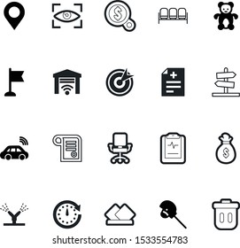 art vector icon set such as: computer, security, target, million, trash, irrigate, job, intelligent, one, eye, page, fill, excellence, waste, legal, way, fitness, hour, challenge, objective