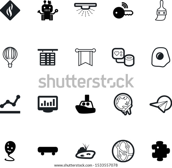art vector icon set such as: eggs, inflate, map,
food, car, pond, android, natural, flag, worldwide, departure,
aircraft, location, scrambled, paint, creativity, planet, utensil,
sprinkler, cyborg