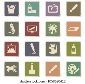 art vector icons for web and user interface design