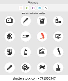 art vector icons for web and user interface design