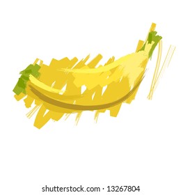 Art. Vector illustration of banana