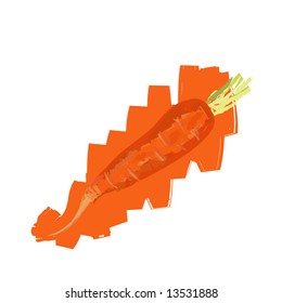 Art. Vector illustration of carrot