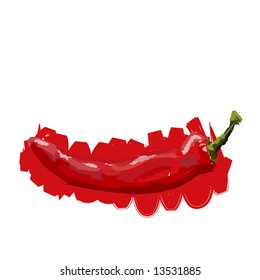 Art. Vector illustration of chilli pepper