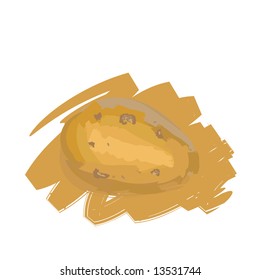 Art. Vector illustration of potato