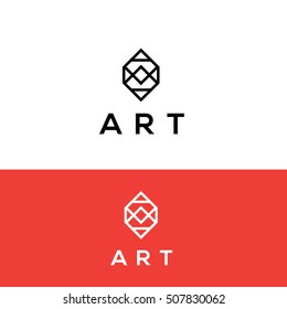 Art vector logo design tempolate. A letter vector illustration (sign, symbol, icon, emblem)
