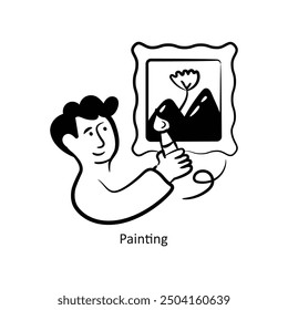 Estilo de contorno de Vector de arte Vector de diseño Ilustración de stock. 