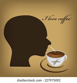 art vector of people with cup coffee 