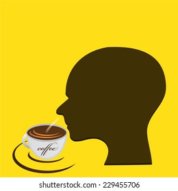 art vector of people with cup coffee