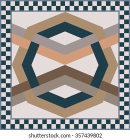Art vintage abstract seamless pattern or texture (background). Ethnic geometric print. Fabric, cloth design, wallpaper, wrapping. Vector illustration.