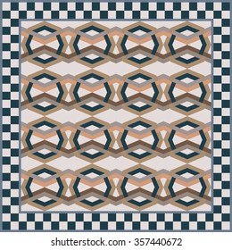 Art vintage abstract seamless pattern or texture (background). Ethnic geometric print. Fabric, cloth design, wallpaper, wrapping. Vector illustration.