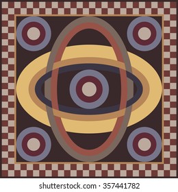 Art vintage abstract seamless pattern or texture (background). Ethnic geometric print. Fabric, cloth design, wallpaper, wrapping. Vector illustration.
