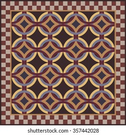 Art vintage abstract seamless pattern or texture (background). Ethnic geometric print. Fabric, cloth design, wallpaper, wrapping. Vector illustration.