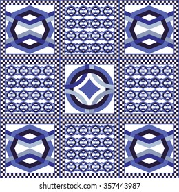 Art vintage abstract seamless pattern or texture (background). Ethnic geometric print. Fabric, cloth design, wallpaper, wrapping. Vector illustration.