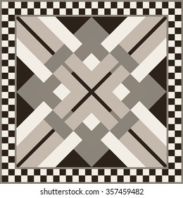 Art vintage abstract seamless pattern or texture (background). Ethnic geometric print. Fabric, cloth design, wallpaper, wrapping. Vector illustration.
