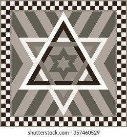Art vintage abstract seamless pattern or texture (background). Ethnic geometric print. Fabric, cloth design, wallpaper, wrapping. Vector illustration.