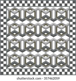 Art vintage abstract seamless pattern or texture (background). Ethnic geometric print. Fabric, cloth design, wallpaper, wrapping. Vector illustration.