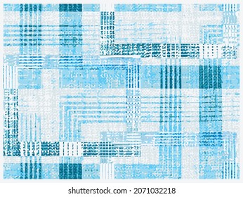 Art vintage, American geometric natural painted ancient texture, plaid traditional classical carpet, rug pattern design distressed background. Tie dyed texture modern digital floor Illustration.