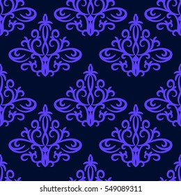 art vintage damask pattern background in vector. floral seamless pattern design, elegant flowers repeating background, surface pattern for web and print. Damascus, ethnic, vintage, ornate, wallpaper