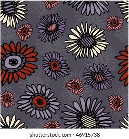 art vintage floral hand drawing background