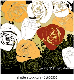 art vintage floral holidays background