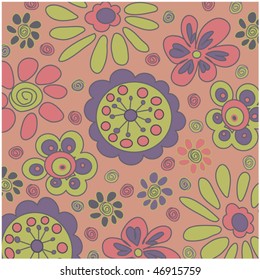 art vintage floral pastel colora pattern, background
