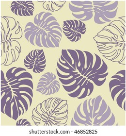 fondo artístico vintage floral con hojas de palma
