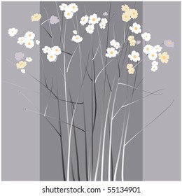art vintage floral pattern background with space for text
