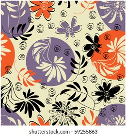 art vintage floral seamless pattern, background