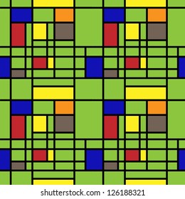 art vintage geometric pattern background in Mondrian style