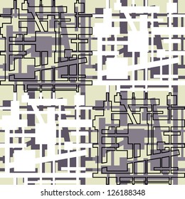 art vintage geometric pattern background in Mondrian style