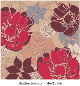 art vintage stylization floral pattern background

