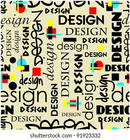 art vintage word pattern background