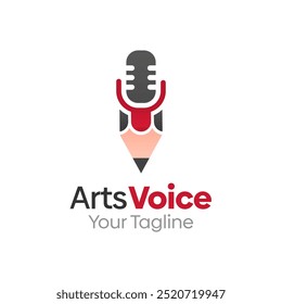 Plantilla de diseño de logotipo de voz de arte. Bueno para empresas, agencias, comunidad y Organización