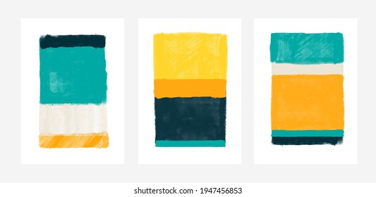 art wall abstraction square paint spots. hand-drawn watercolor graphics. vector illustration. Abstract design doodles various shapes. modern art isolated vector graphic. minimalistic geometric frames 