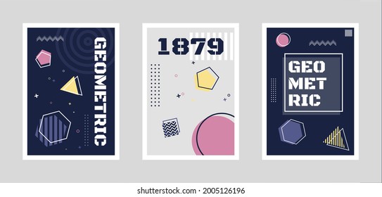 Kunstwandvorlage mit geometrischer Form für Poster, Buchabdeckung, etc.